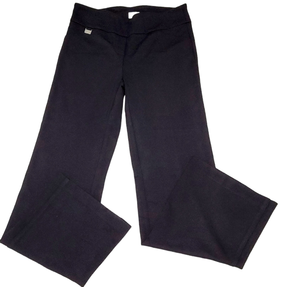 Lisette L Black Stretch Pull-on Flare Casual Dress Pants Size 6 - Picture 1 of 9